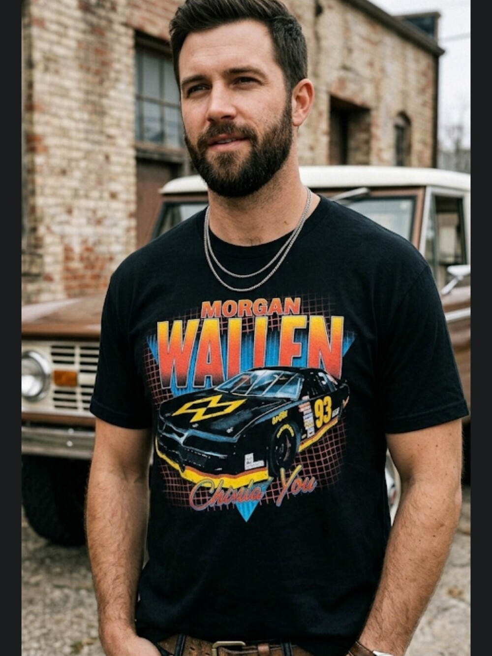 Morgan Wallen NASCAR Black Graphic T-Shirt